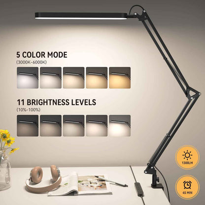SKYLEO Desk Lamp – Modern Bedroom Accent Light, Swing Arm Design in Black, White, Green, Blue, and Red