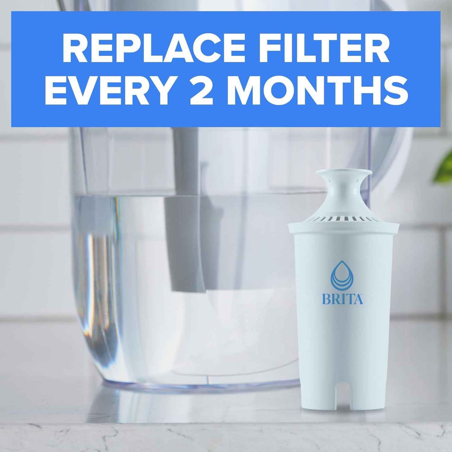 Brita Plus Pitcher Filter 4-Pack – Filtered Water for Clean-Living Homes, Tea Rituals, and Healthy Cooking