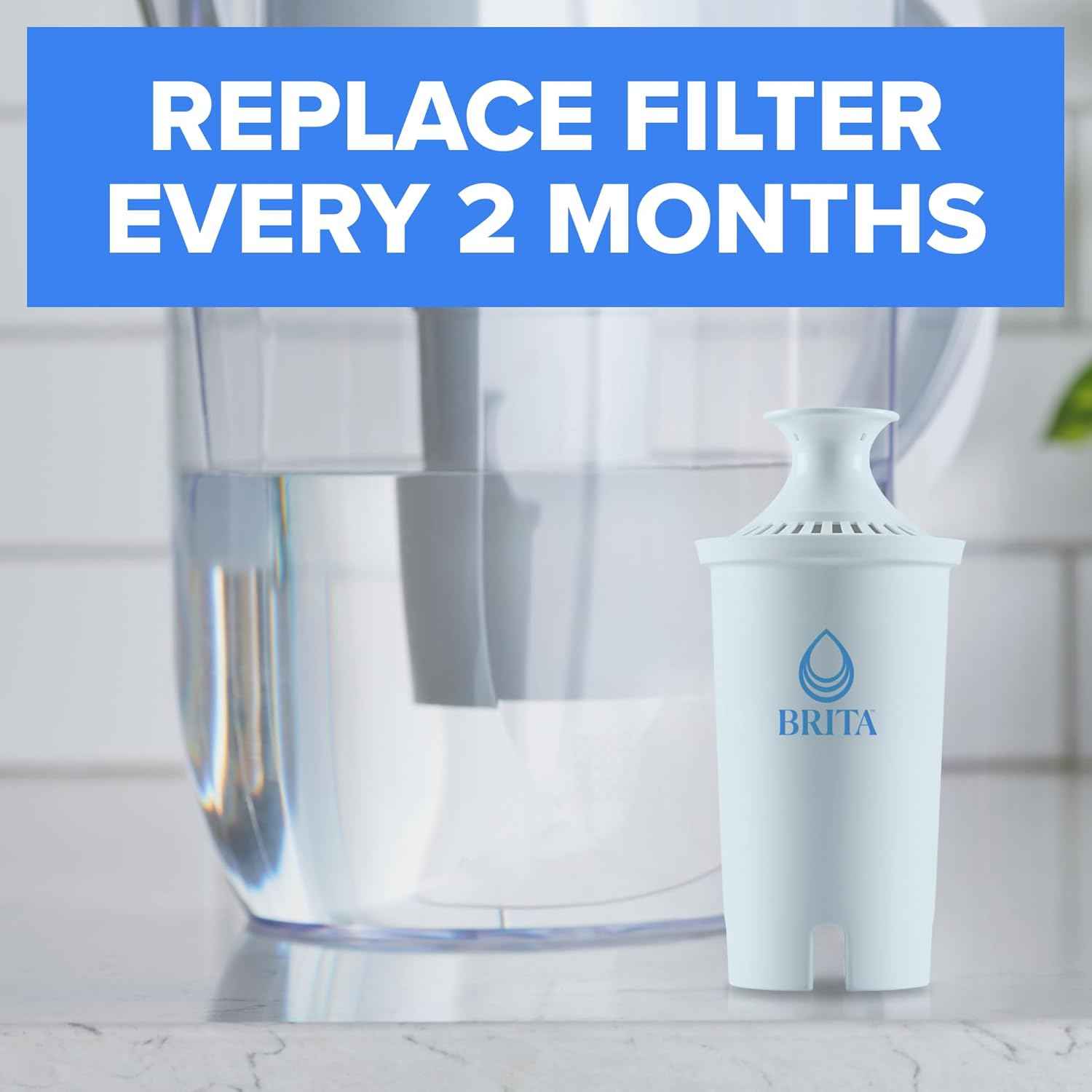 Brita Plus Pitcher Filter 4-Pack – Filtered Water for Clean-Living Homes, Tea Rituals, and Healthy Cooking
