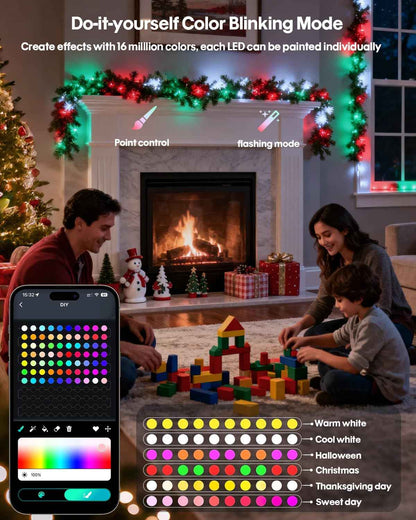 Adecorty Waterproof LED String Lights – Patio & Garden Accent Lighting, IP65 USB Cuttable 33ft