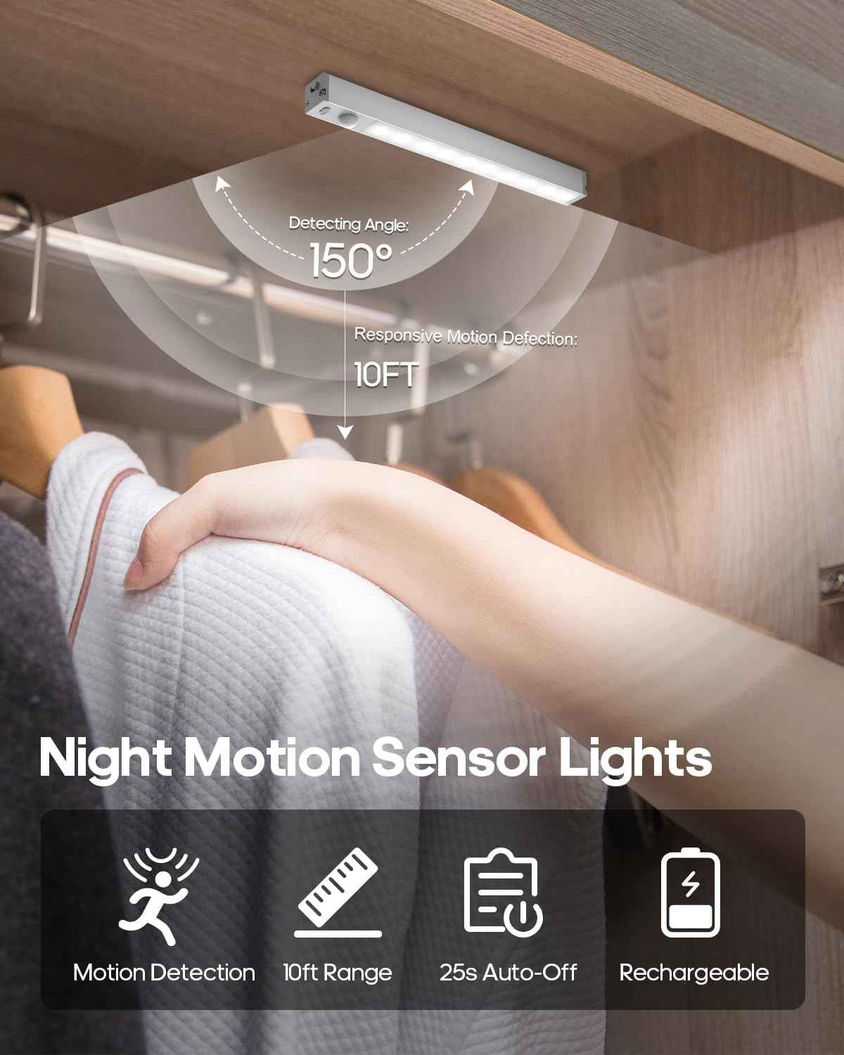 LumenGlow Motion Cabinet Light Set – Thoughtful Housewarming Gift for New Homeowners