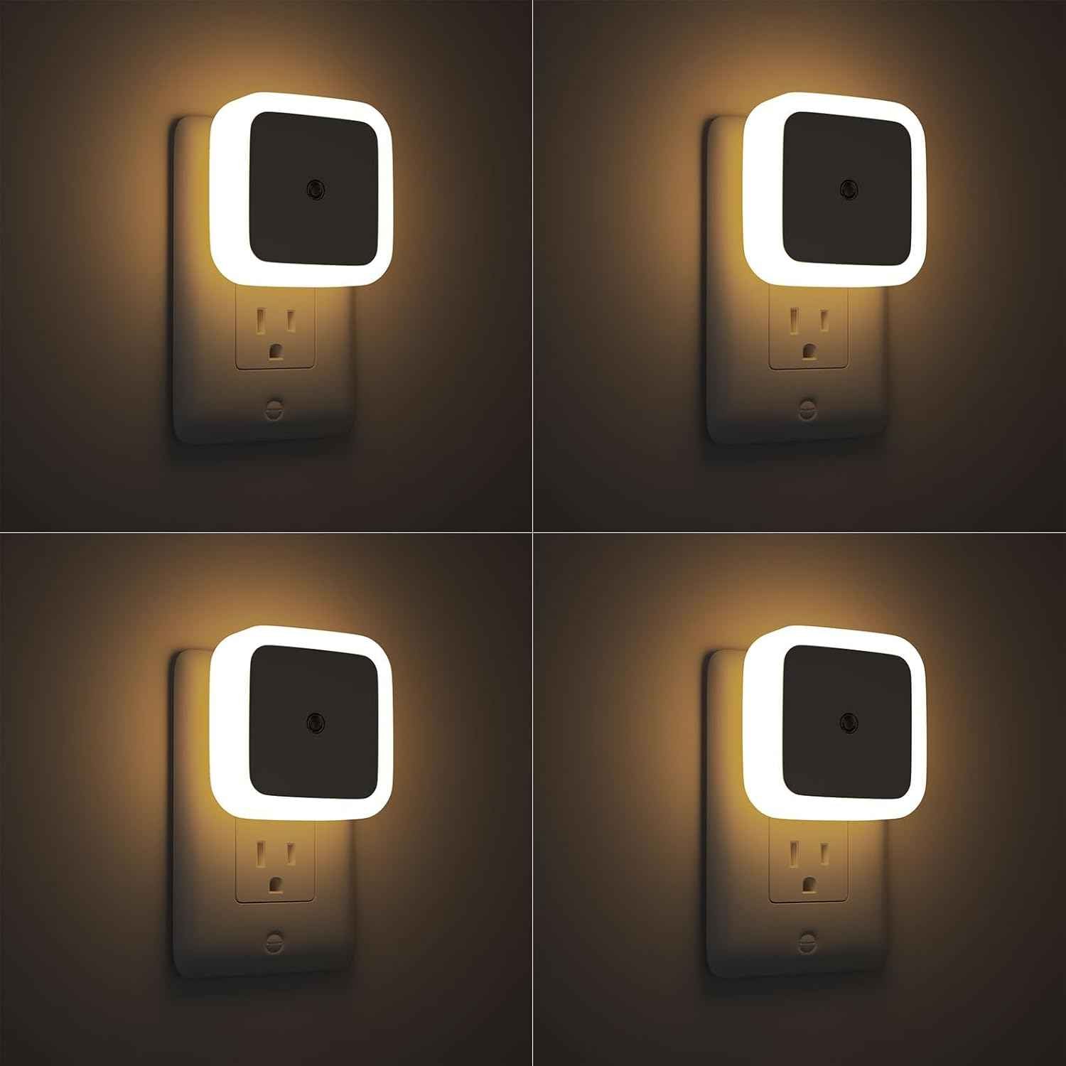 Sujeet Night Light Plug in – Compact 0.5W LED Nightlight 4-Pack for Clean Modern Interiors, Dusk to Dawn