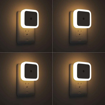 Sujeet Night Light Plug in – Compact 0.5W LED Nightlight 4-Pack for Clean Modern Interiors, Dusk to Dawn