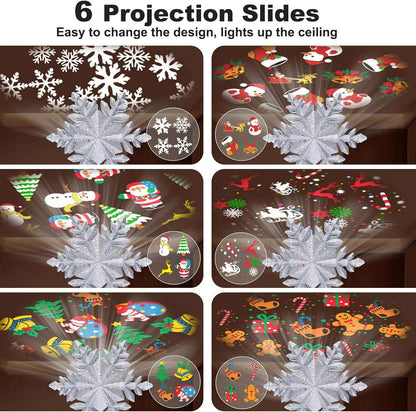 HOLIDAY MAGIC Snowflake Tree Topper with Rotating Projection – Child-Friendly Christmas Eve Magic for Kids Bedroom