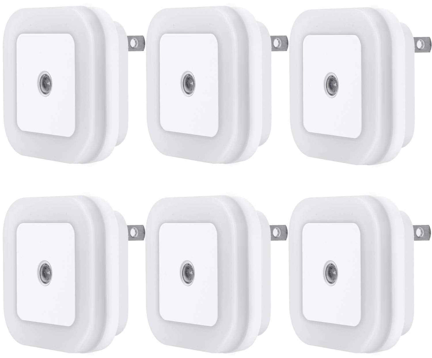 Uigos LED Night Light 6-Pack – Thoughtful Housewarming Gift for New Homeowners, Plug-in Dusk to Dawn Light