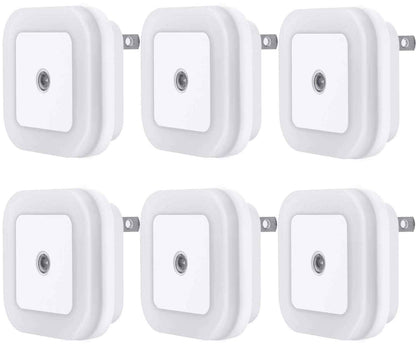 Uigos LED Night Light 6-Pack – Thoughtful Housewarming Gift for New Homeowners, Plug-in Dusk to Dawn Light