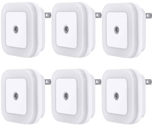 Uigos LED Night Light 6-Pack – Thoughtful Housewarming Gift for New Homeowners, Plug-in Dusk to Dawn Light