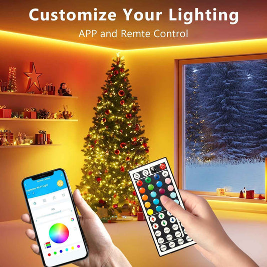 DAYBETTER LED Strip Lights 65.6ft-200ft with App Control, Cool Touch Low Voltage RGB Color Changing Lights for Kids Bedroom and Playroom
