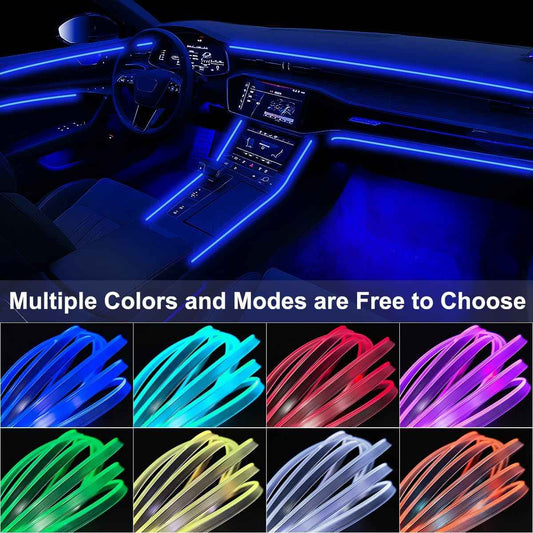AuroraDrive Interior Car LED Strip Lights with App – Unique Birthday Gift for Her, 16 Million Color Ambient Lighting Kit for Car