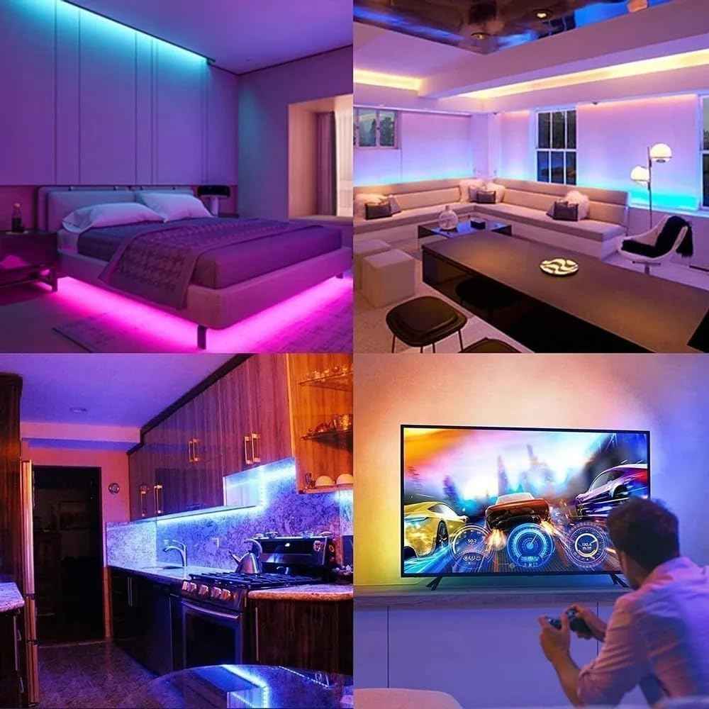 DAYBETTER RGB LED Strip 130ft – Dorm Room and Ceiling Accent Lighting for Cozy Home Aesthetic