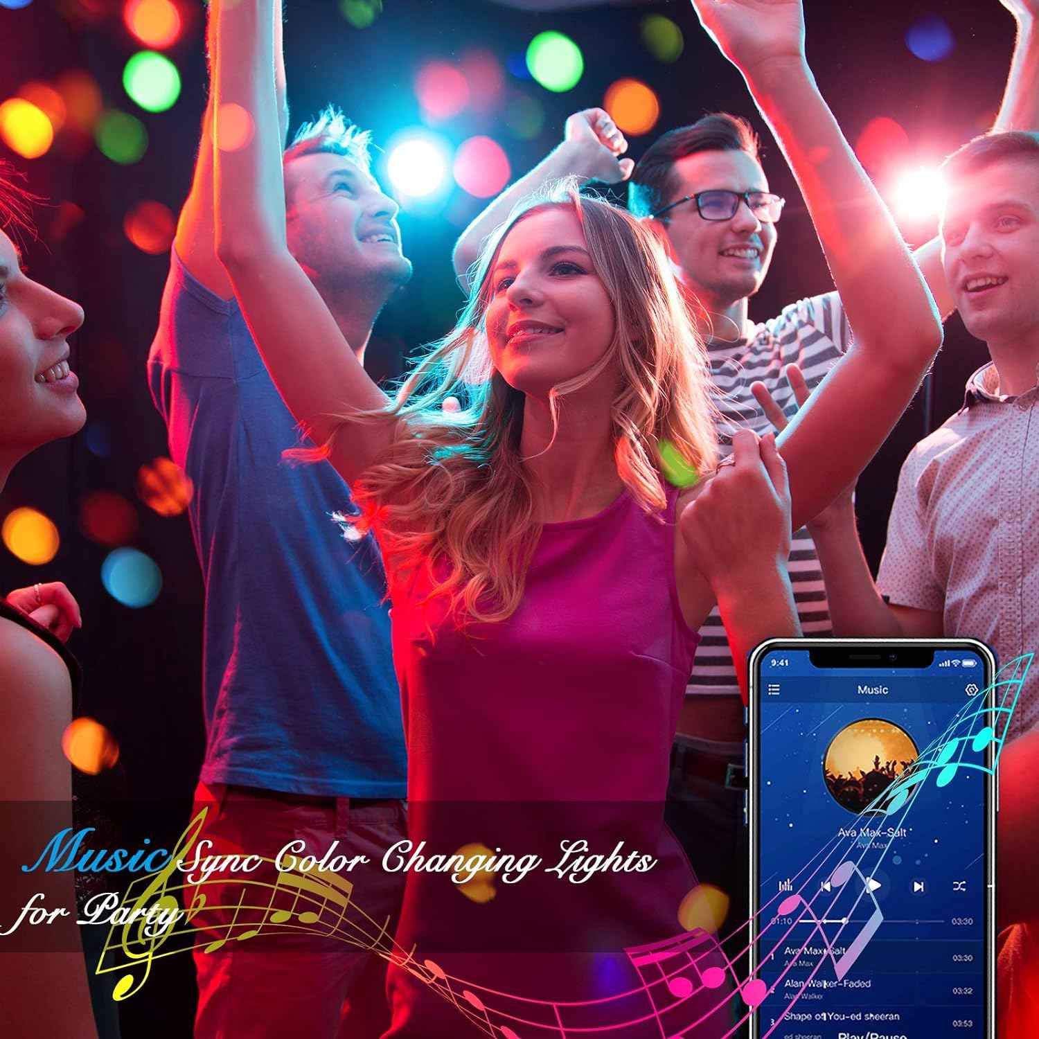 DAYBETTER Music Sync LED Strip 100ft – Holiday Gift for Gamers and Content Creators