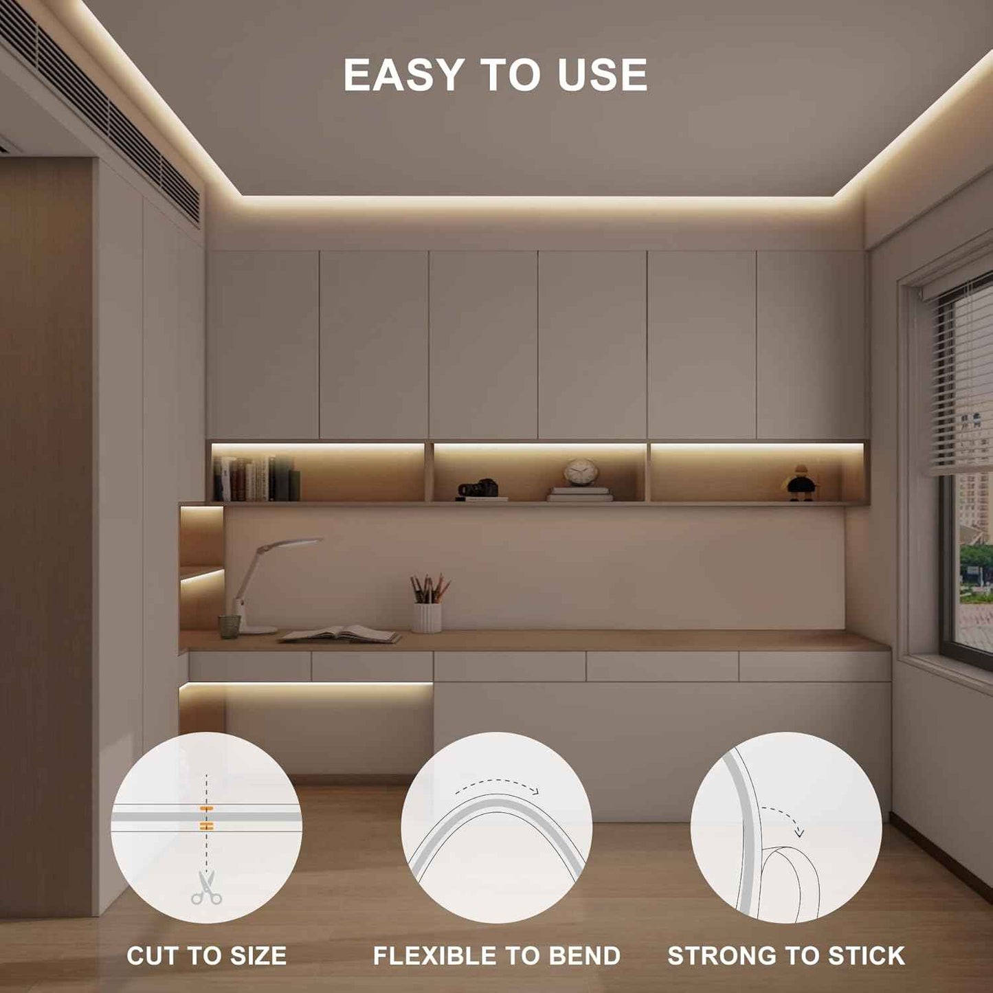 Lumistrips COB LED Strip Light – Flameless Night Lighting for Stairs, Hallways and Bedrooms
