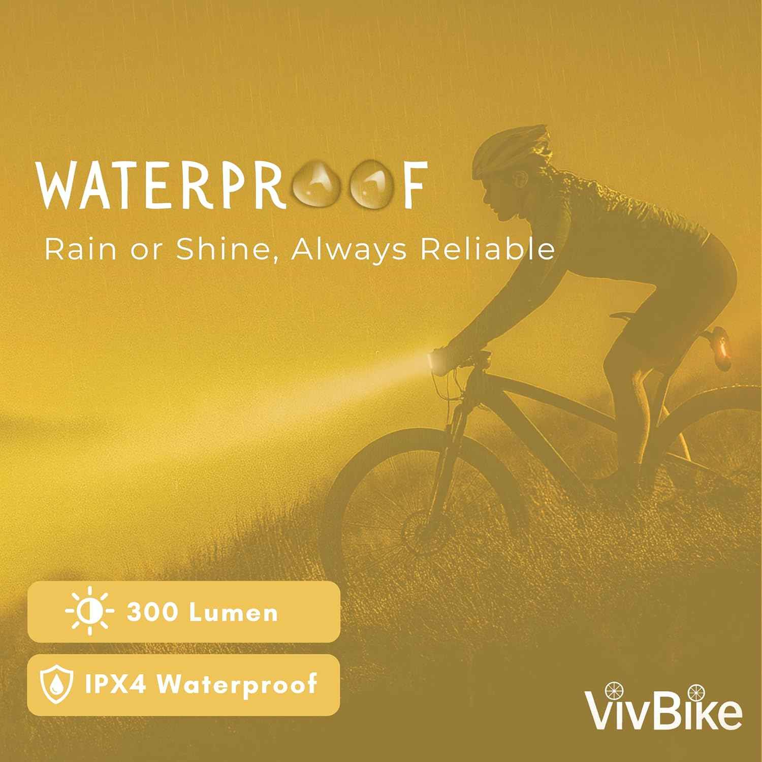 VivBike Rechargeable Bike Lights Set – Practical Gift for Daily Commuters and College Students