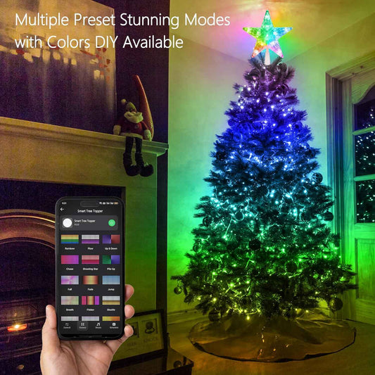 Brizled Smart LED Star – Cozy Bedroom and Family Room Accent with App-Controlled RGB Color and Holiday Presets