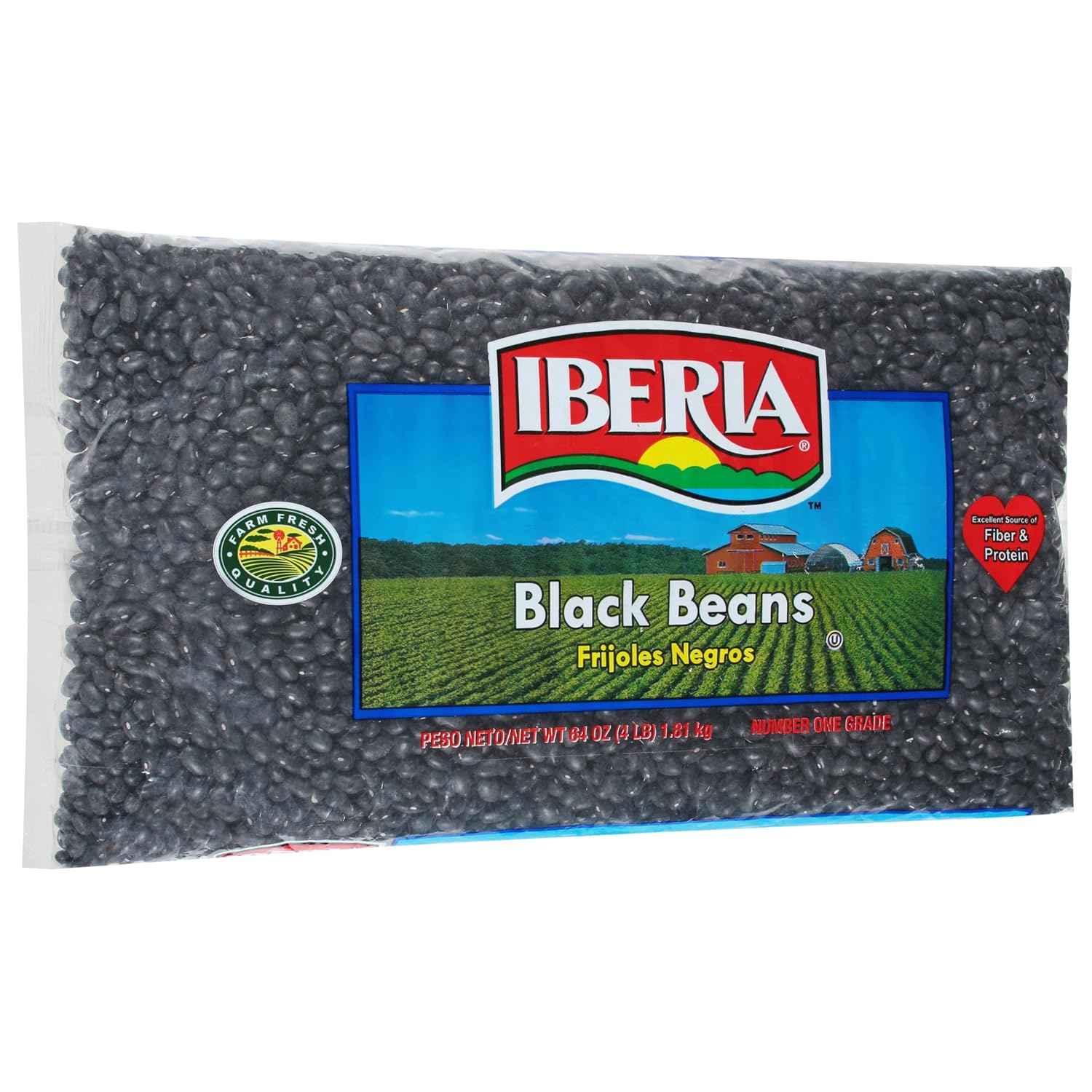 Iberia Black Beans, 4lb – Single-Ingredient Pantry Staple for Clutter-Free Bulk Storage