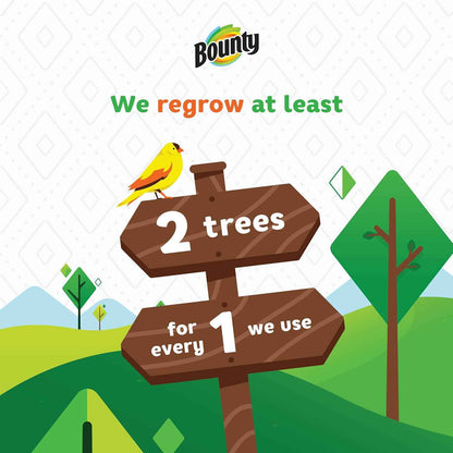 Bounty Quick-Size Paper Towels for Home Office and Desk Cleanups, 2X Absorbent Sheets That Keep Your Workspace Focused
