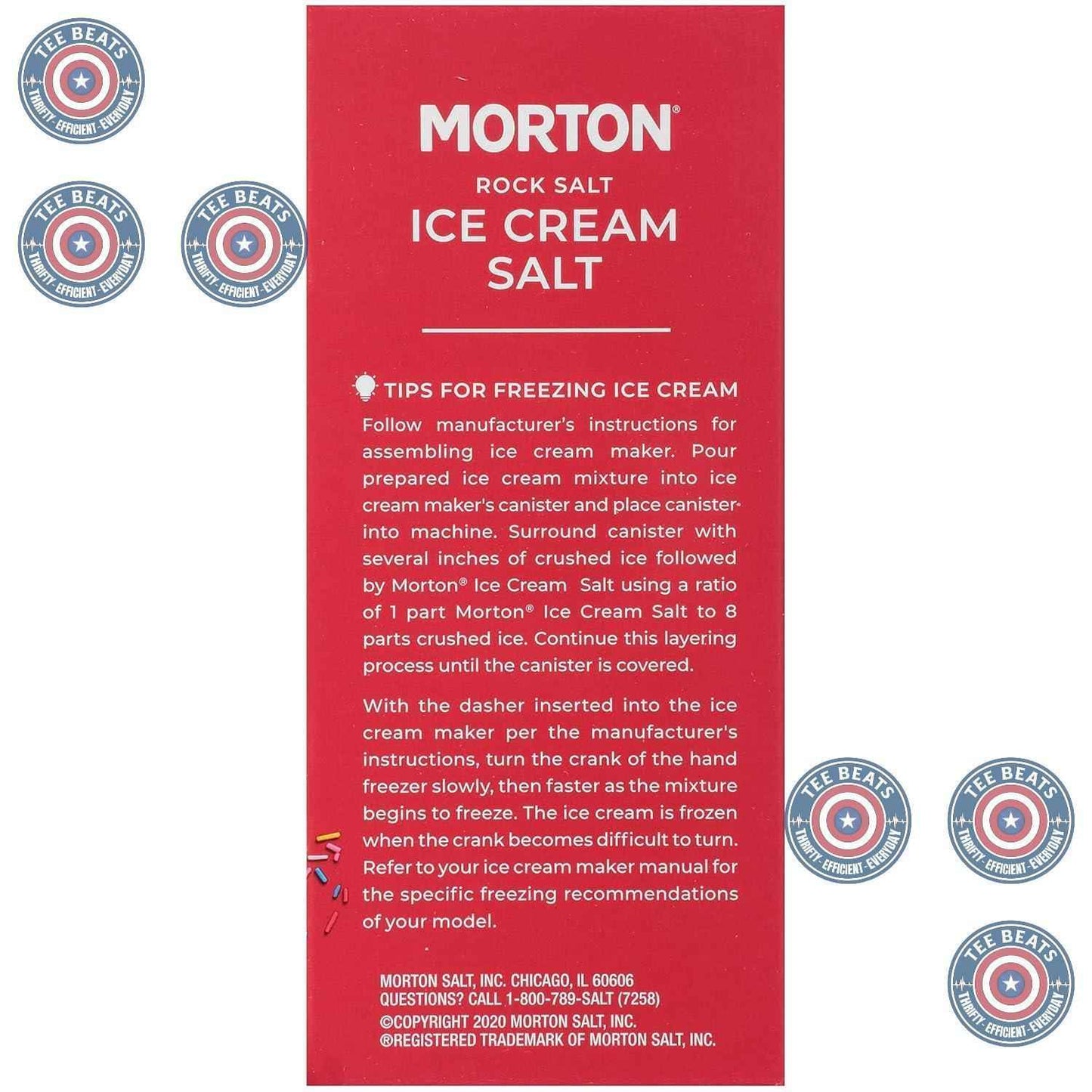 Morton Ice Cream Salt, Rock Salt Tub Pack – Thoughtful Hostess Gift for Summer Housewarmings and Holidays
