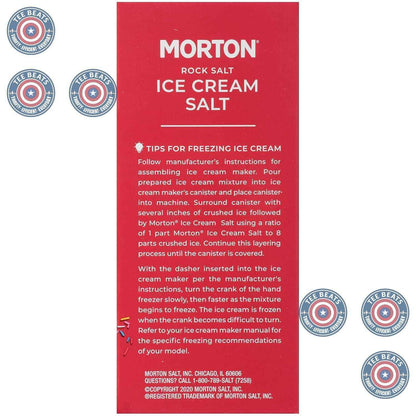 Morton Ice Cream Salt, Rock Salt Tub Pack – Thoughtful Hostess Gift for Summer Housewarmings and Holidays