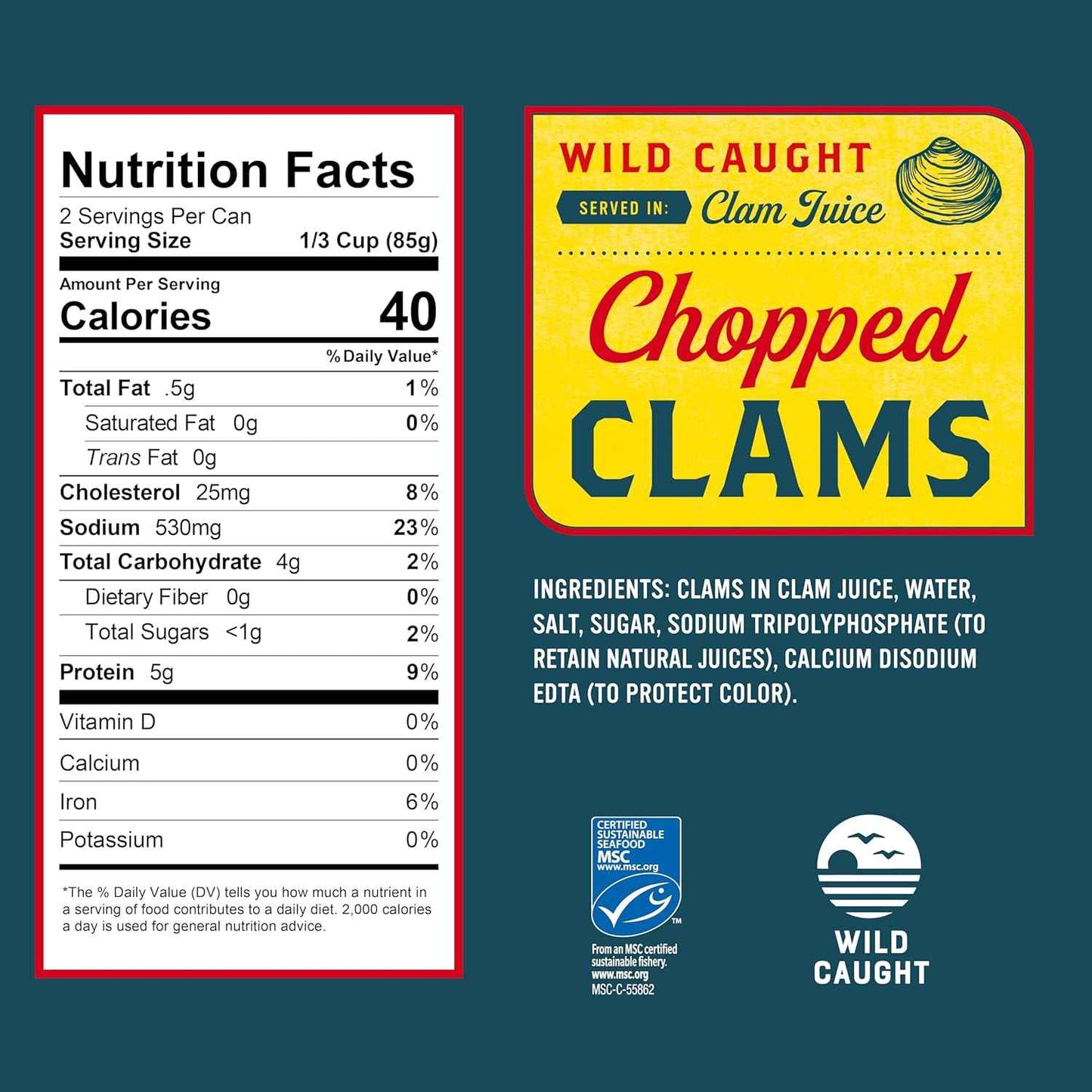 Snow's Ocean Chopped Clams 51 oz Can - Heritage Seafood Gift for the New England Cuisine Enthusiast