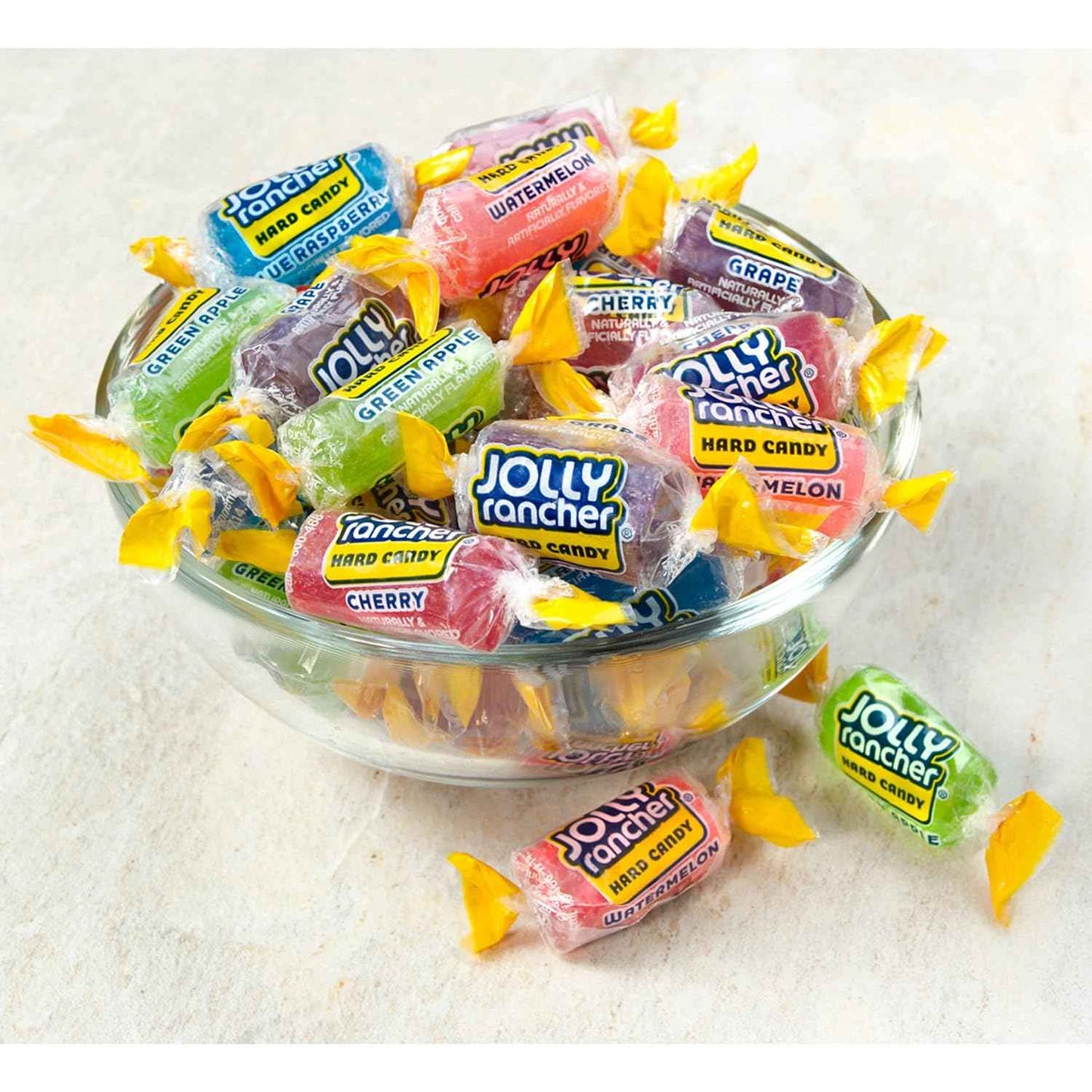 JOLLY RANCHER Hard Candy Assorted Fruit 5 lb, Portable Trick or Treat Bowl for Porch and Patio