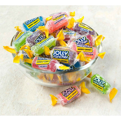 JOLLY RANCHER Hard Candy Assorted Fruit 5 lb, Portable Trick or Treat Bowl for Porch and Patio