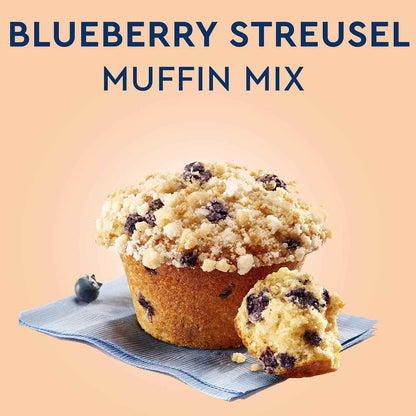Duncan Hines Simple Mornings Blueberry Streusel Premium Muffin Mix – Better-For-You Brunch Baking with Real Blueberries and No HFCS