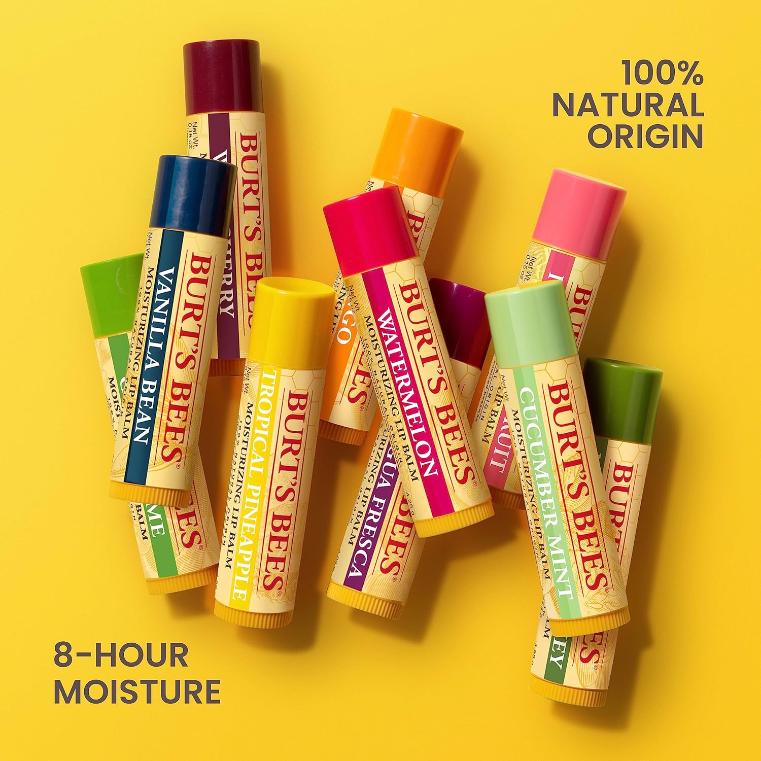 Burt's Bees 100% Natural Lip Balm – Bedside Ritual for Soft, Healthy Lips, Beeswax + Vitamin E