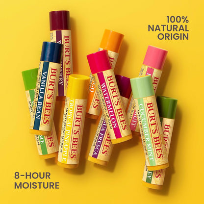 Burt's Bees 100% Natural Lip Balm – Bedside Ritual for Soft, Healthy Lips, Beeswax + Vitamin E