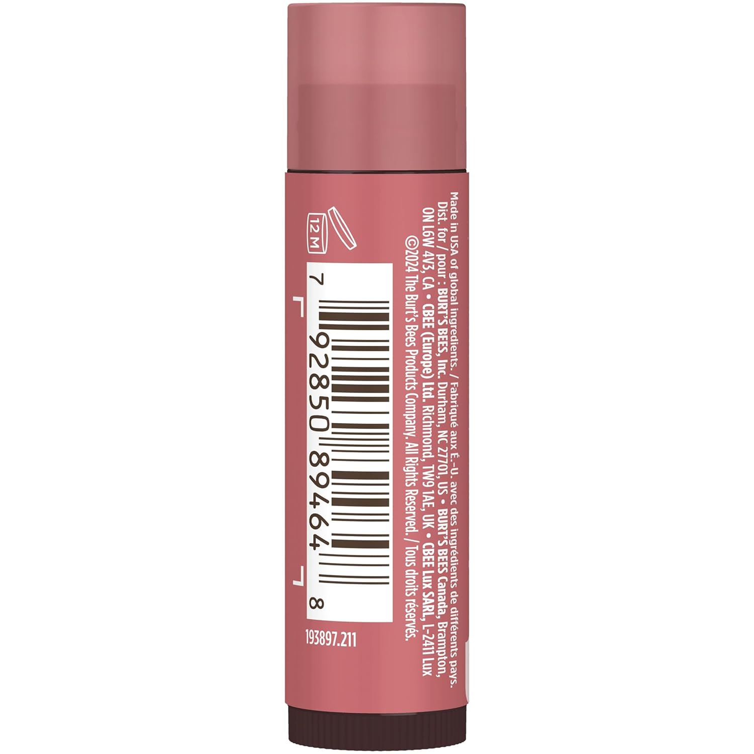 Burt's Bees Tinted Lip Balm 2-Pack – Affordable Birthday Gift for Her, Natural Moisturizing Lip Care Stocking Stuffer
