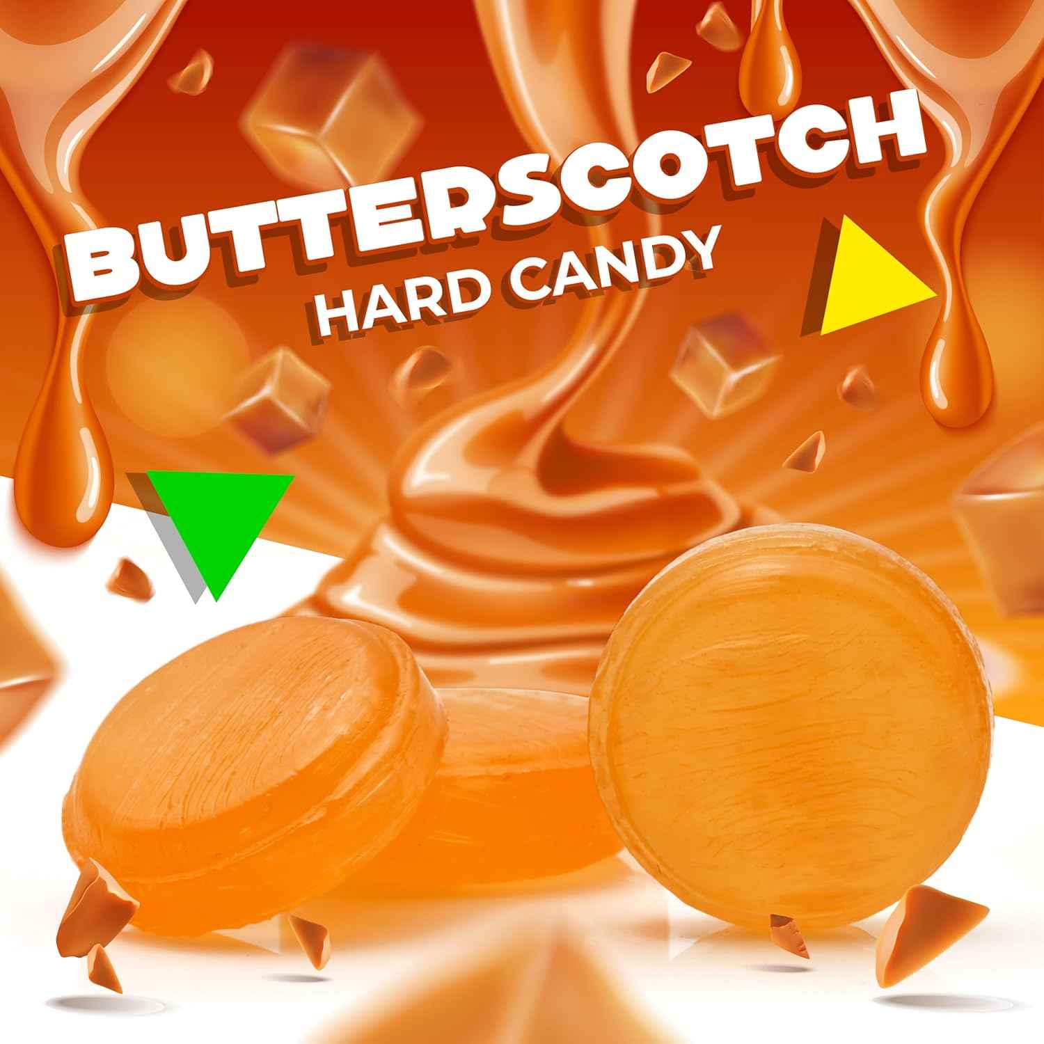 Arcor Butterscotch Hard Candy – Reception Desk Pick-Me-Up for Visitors and Staff, Classic Gold Discs in 1 Lb Bag