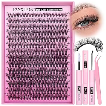 FANXITON_DIY_Lash_Extension_Kit_D_Curl_volume_lash_clusters_(40D+50D)