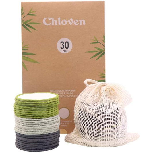 Chloven_30_Pack_Reusable_Makeup_Remover_Pads_-_Bamboo_Cotton_Rounds_for_Toner,_Washable,_Eco-Friendly_for_All_Skin_Types_with_Cotton_Laundry_Bag_Organic_Charcoal_Cosmetic