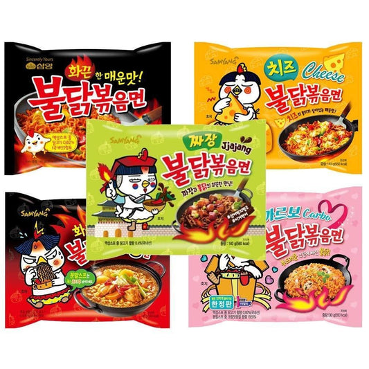 Samyang_Buldak_Chicken_Stir_Fried_Ramen_Korean_Ramen_5_Flavor_Combo_5_Pack_-_Instant_Food