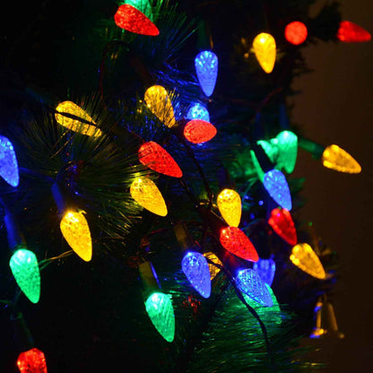 Solar Charm C6 Strawberry Lights – Nursery and Kids' Bedroom Decor, Cool-to-Touch Solar String Lights for Playroom Safety