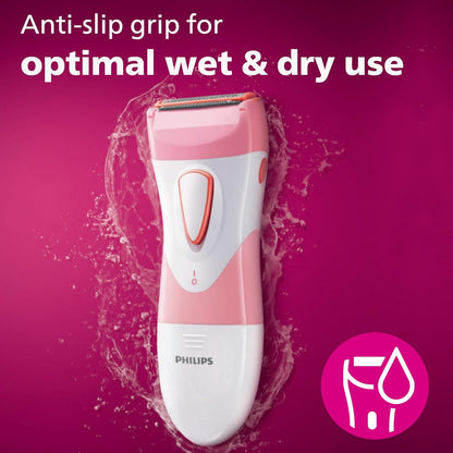 Philips_Beauty_SatinShave_Essential_Women's_Wet_&_Dry_Electric_Shaver_for_Legs,_Cordless,_Pink_and_White,_HP6306/50