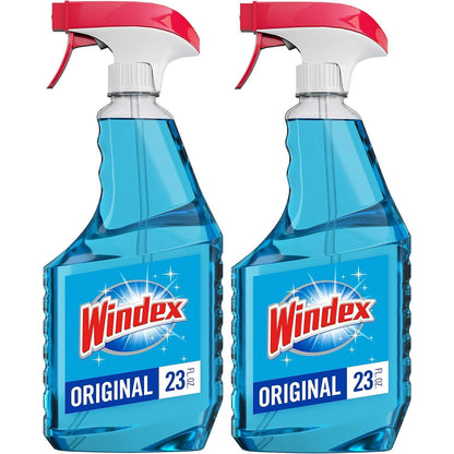 Windex_Glass_and_Window_Cleaner_Spray_Bottle,_Bottle_Made_from_100%_Recycled_Plastic,_Surface_Cleaning_Spray,_Original_Blue_Scent,_23_Fl_Oz_(Pack_of_2)