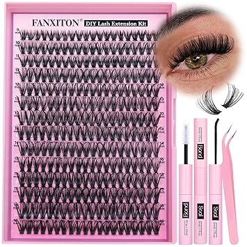 FANXITON_DIY_Lash_Extension_Kit_D_Curl_volume_lash_clusters_(40D+50D)