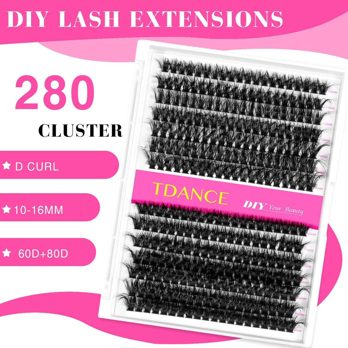 Fluffy_Eyelash_Extensions_Kit_With_280pcs_Thick_Cluster_Lashes,60D_80D_Individual_Lashes,_Lash_Bond,_Seal_Glue,_Applicator_for_Beginners(Kit-Fluffy-60D+80D-280PCS)_Makeup_Cosmetic_Eyelashes_Extensions