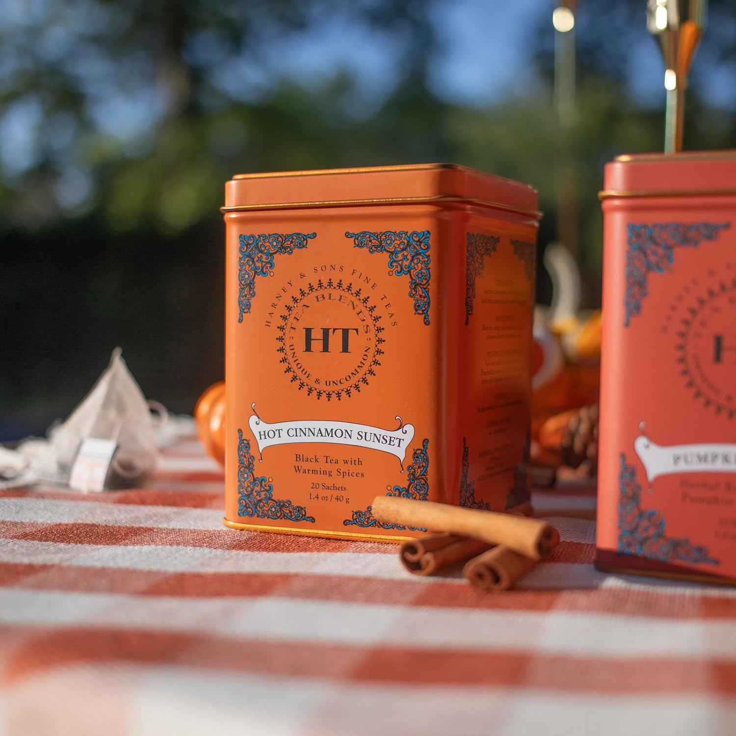 Harney & Sons Hot Cinnamon Sunset Black Tea Tin – Premium Birthday Gift for Mom, Ready-to-Give Spiced Tea Sampler