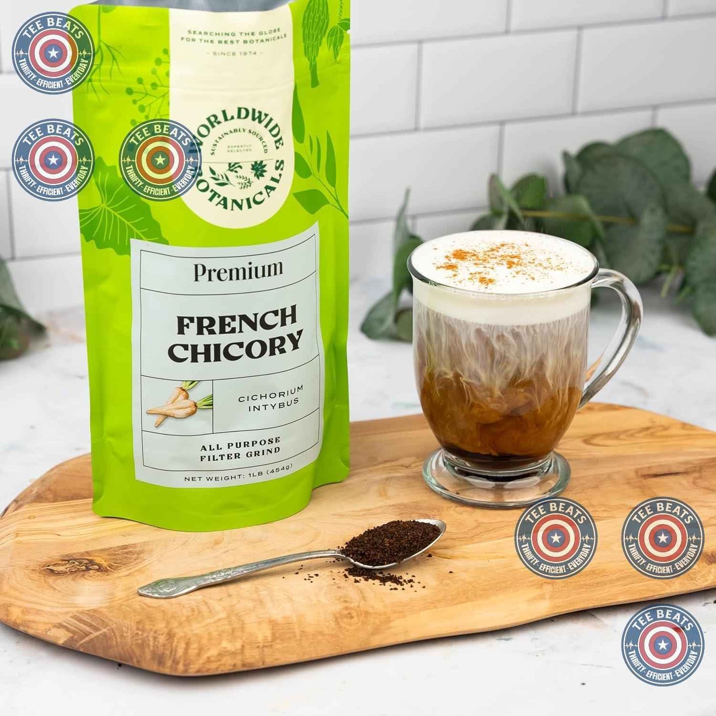 Worldwide Botanicals Imported Chicory – Elegant Café-Style Brew for the Refined Home Barista, Kosher Certified