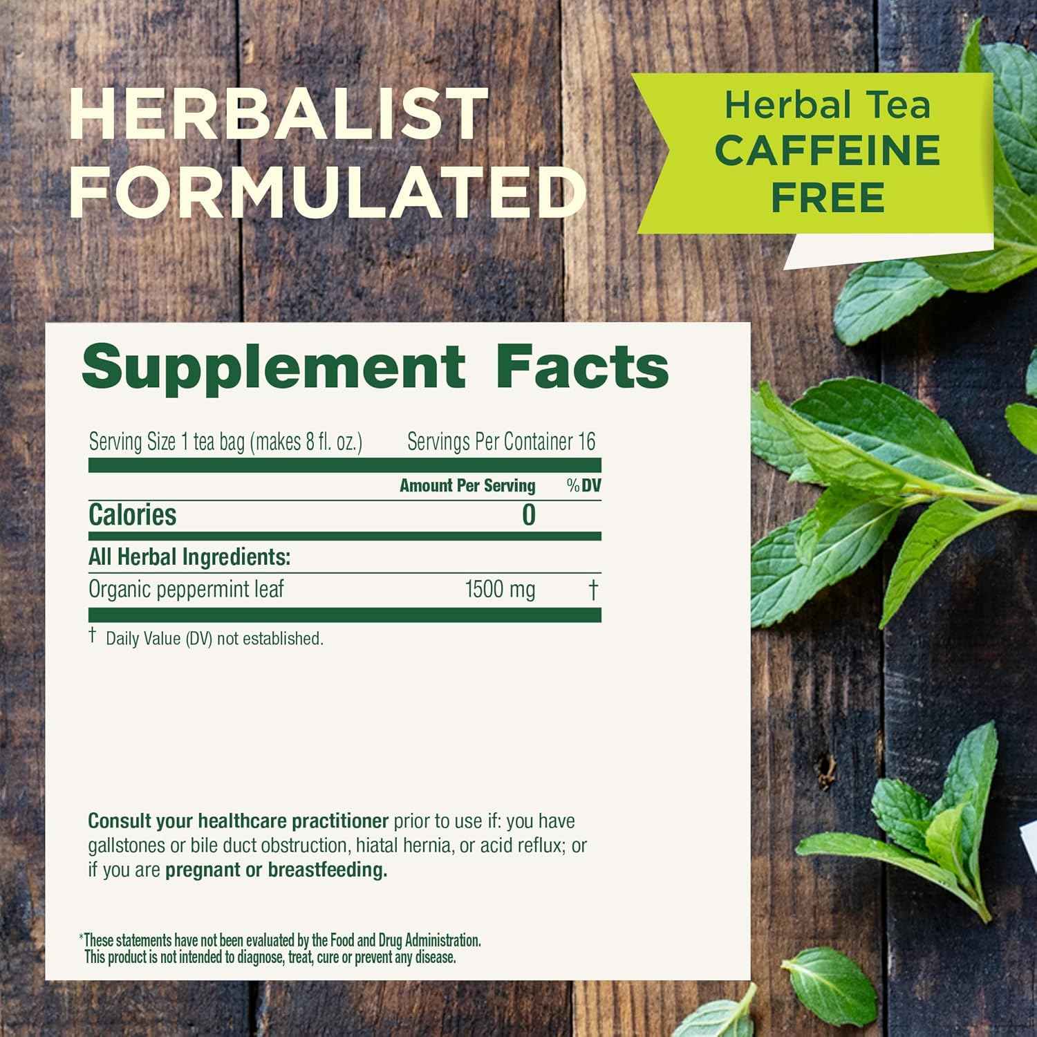 Traditional Medicinals Organic Peppermint Tea – Mindful Bath Time Companion for Bloating Relief and Relaxation