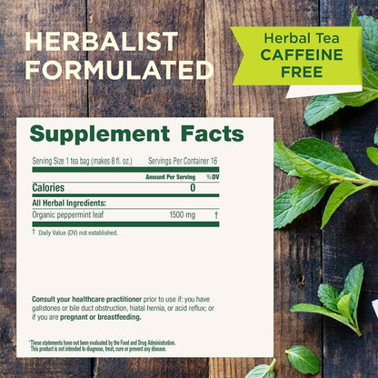 Traditional Medicinals Organic Peppermint Tea – Mindful Bath Time Companion for Bloating Relief and Relaxation