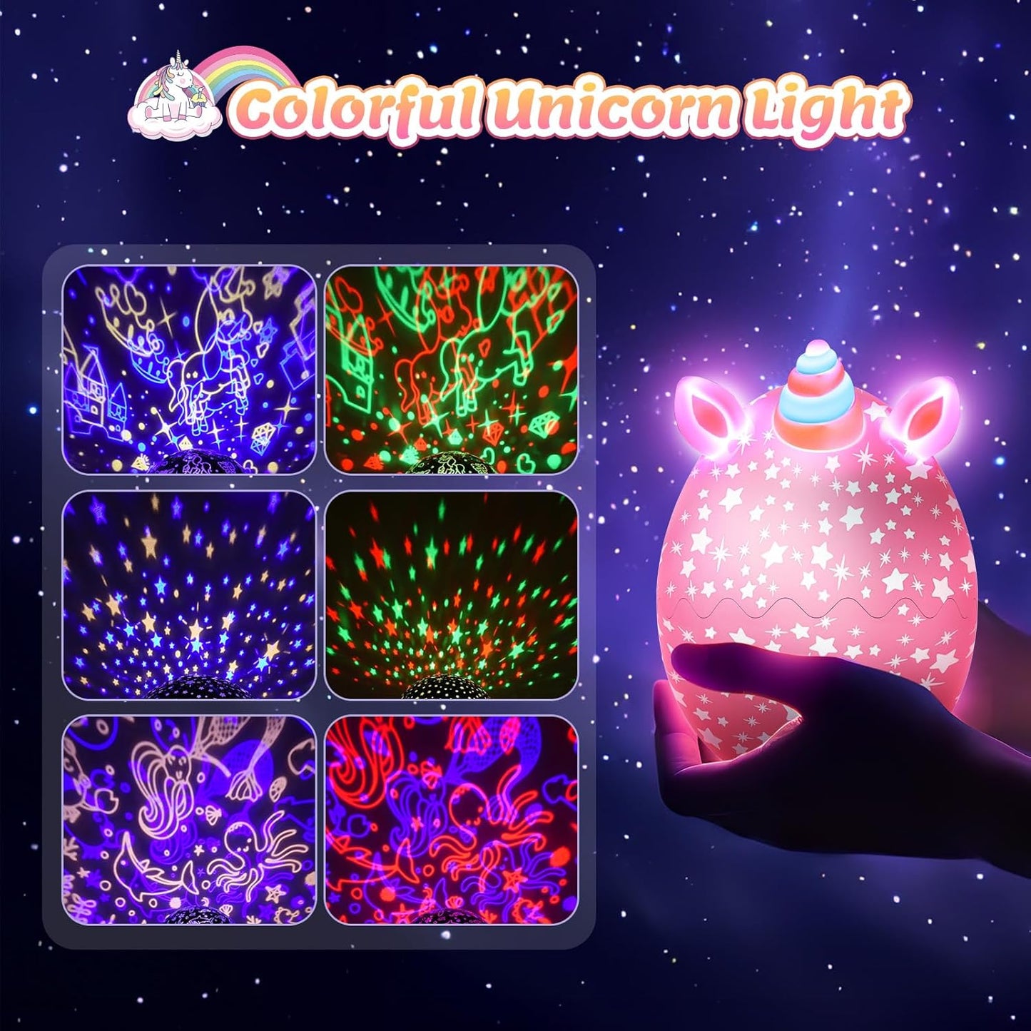 Calming Night Light for Kids Bedtime Routine – 3-in-1 Star Projector Lamp for Sensory Wind Down