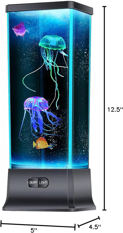 CALOVER Jellyfish Tank Light – Unique Housewarming Gift for Friends, Remote-Controlled Mood Lamp for Living Room