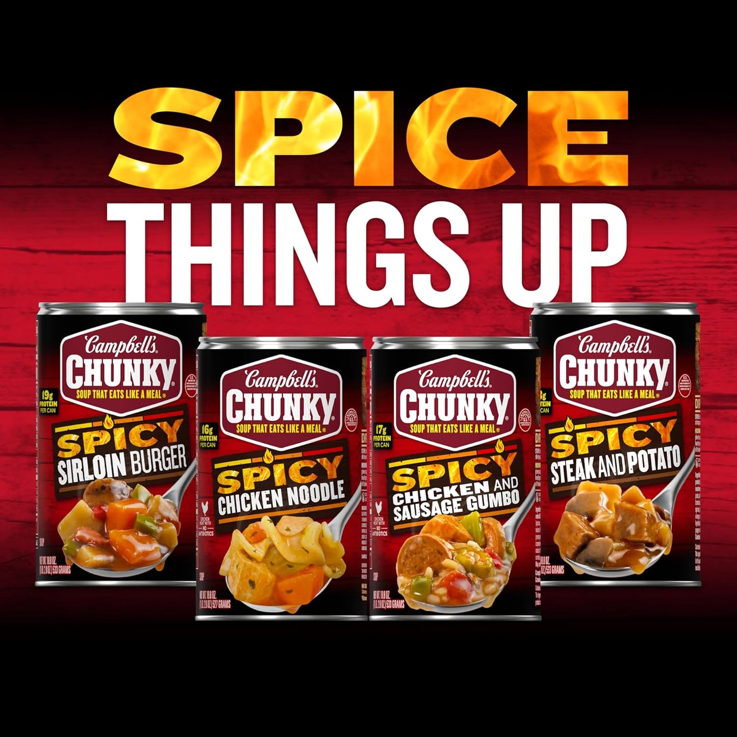 Campbell's Chunky Spicy Sausage Mac Soup, 18.8 oz Can – One-Ingredient Meal Base for Simple, Intentional Home Cooking