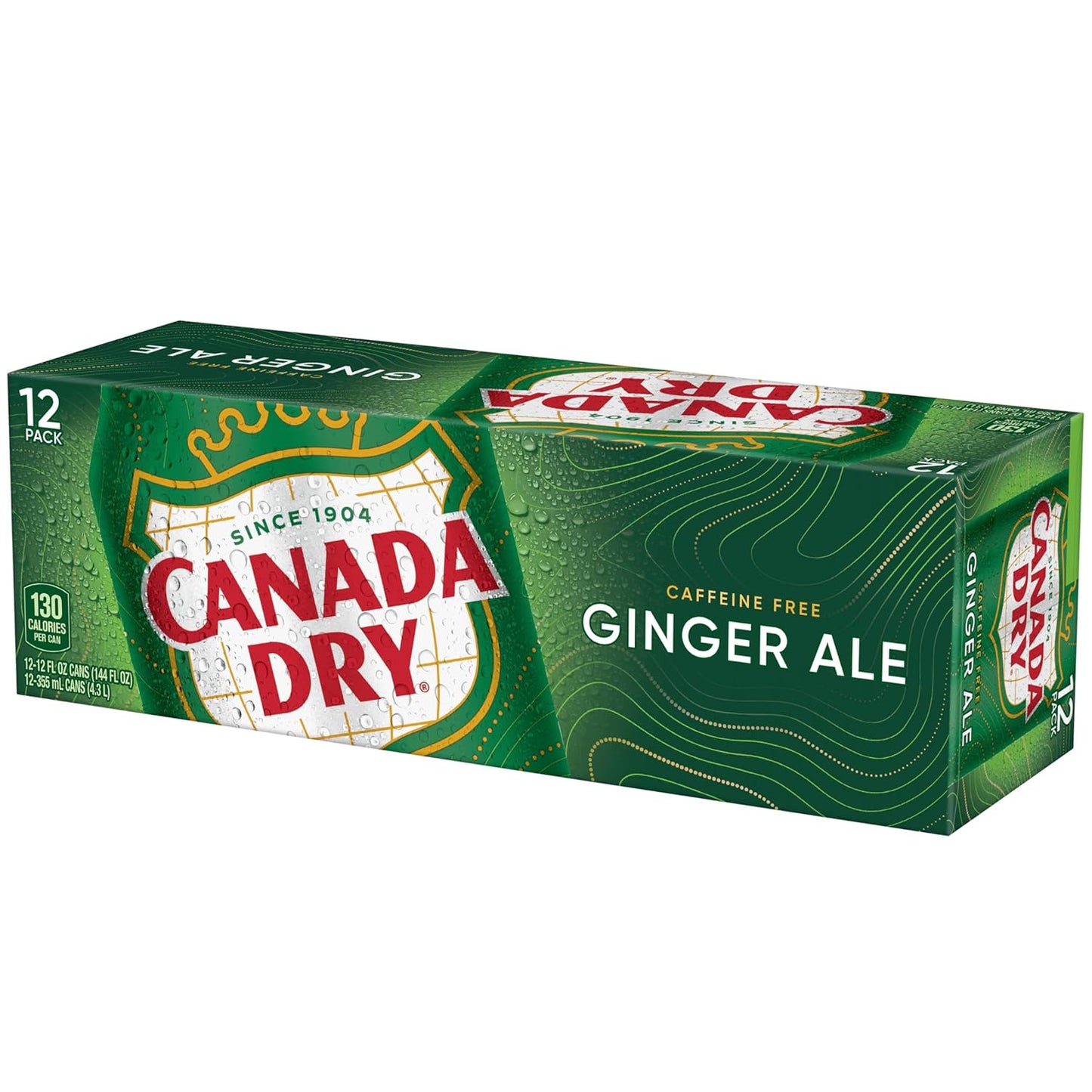 Canada Dry Ginger Ale Soda – Family Movie Night Soda, Caffeine-Free 12 fl oz Cans 24 Pack