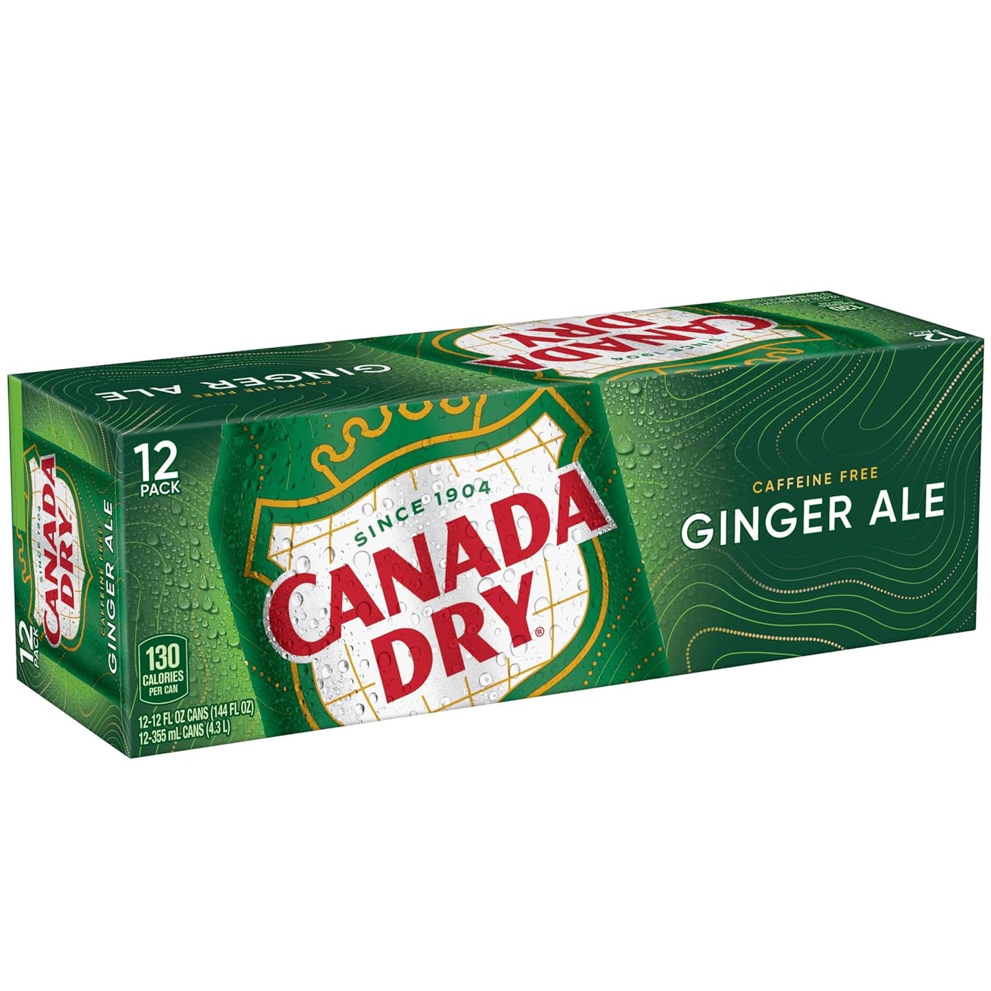 Canada Dry Ginger Ale Soda – Family Movie Night Soda, Caffeine-Free 12 fl oz Cans 24 Pack