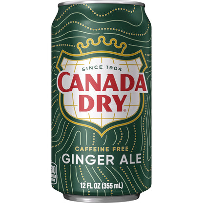Canada Dry Ginger Ale Soda – Family Movie Night Soda, Caffeine-Free 12 fl oz Cans 24 Pack