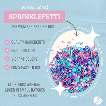Sweets Indeed Sprinklefetti Colorful Cupcake Sprinkles for Kids Birthday Parties – Fun Topping for Cookies, Cakes, and Ice Cream Sundaes