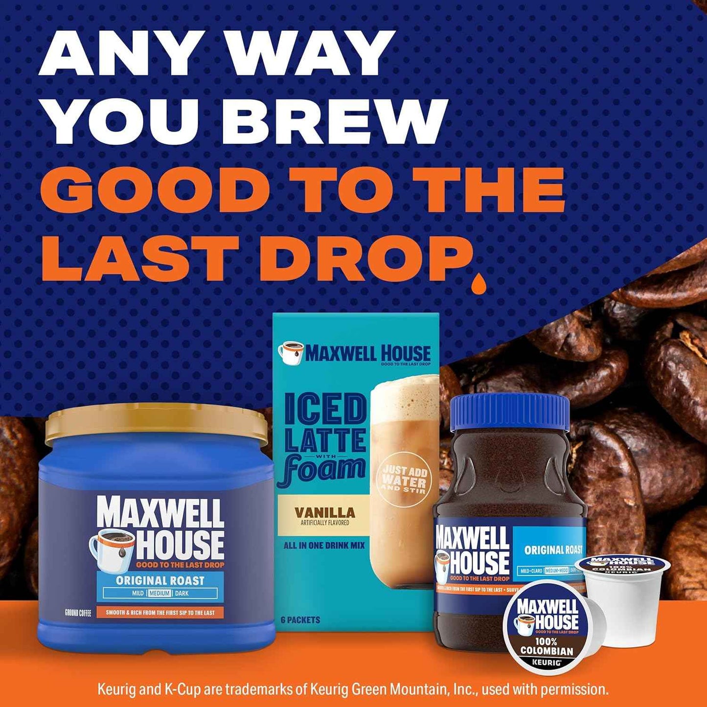 Maxwell House 27.5oz Ground Coffee Medium Original Roast – Single Bulk Canister for a Clean Uncluttered Pantry Shelf